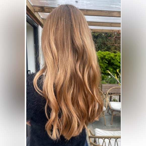 Women's KOVI Dark Strawberry Blonde 100% Human Hair Weft Extensions - 14" - Picture 1 of 7